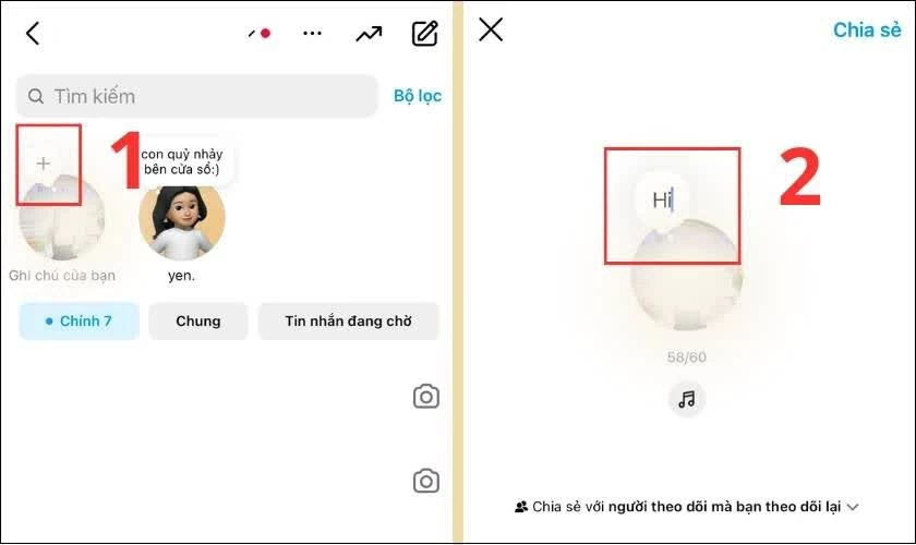 Tại khu vực Ghi chú, chọn biểu tượng dấu “+”.