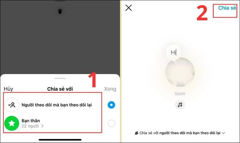 Chọn đối tượng được phép xem ghi chú của bạn.