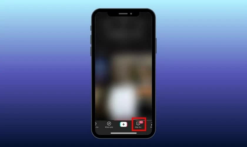 Mở TikTok và truy cập mục Tin nhắn.