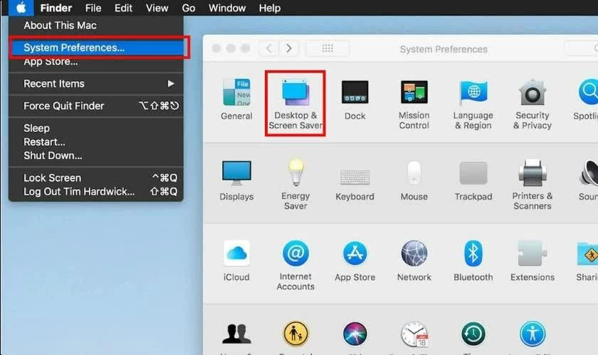 Mở phần cài đặt hệ thống. Mở phần cài đặt hệ thống.