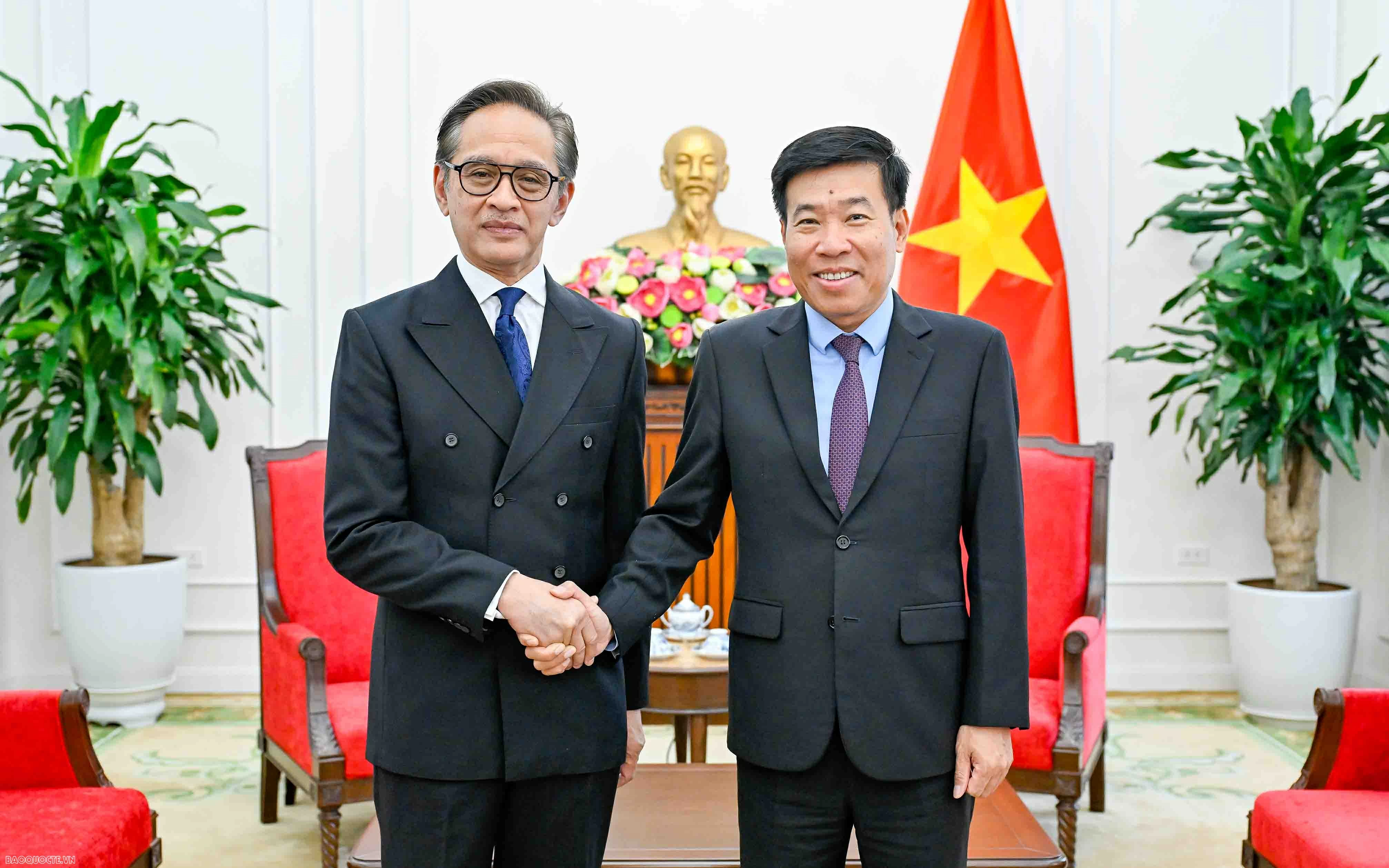 Thứ trưởng Nguyễn Mạnh Cường tiếp Tổ chức Amity Circle. (Ảnh: Nguyễn Hồng) Thứ trưởng Nguyễn Mạnh Cường