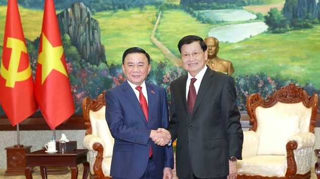 Thường trực Ban Bí thư Trần Cẩm Tú hội kiến Tổng Bí thư, Chủ tịch nước Lào Thongloun Sisoulith