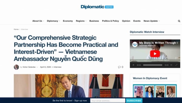 Đại sứ Nguyễn Quốc Dũng: Quan hệ Đối tác chiến lược toàn diện Việt Nam-Hoa Kỳ ngày càng thiết thực và dựa trên lợi ích