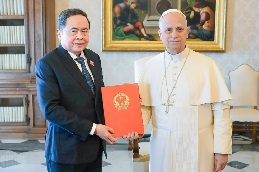 Chủ tịch Quốc hội Trần Thanh Mẫn hội kiến Giáo hoàng Leo XIV Chủ tịch Quốc hội Trần Thanh Mẫn hội kiến Giáo hoàng Leo XIV