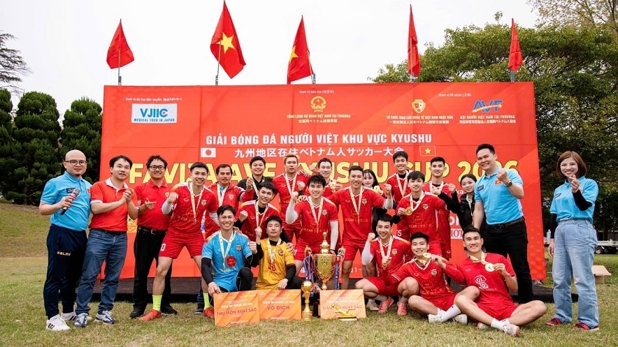 Sôi động giải bóng đá cộng đồng người Việt tại khu vực Kyushu, Nhật Bản