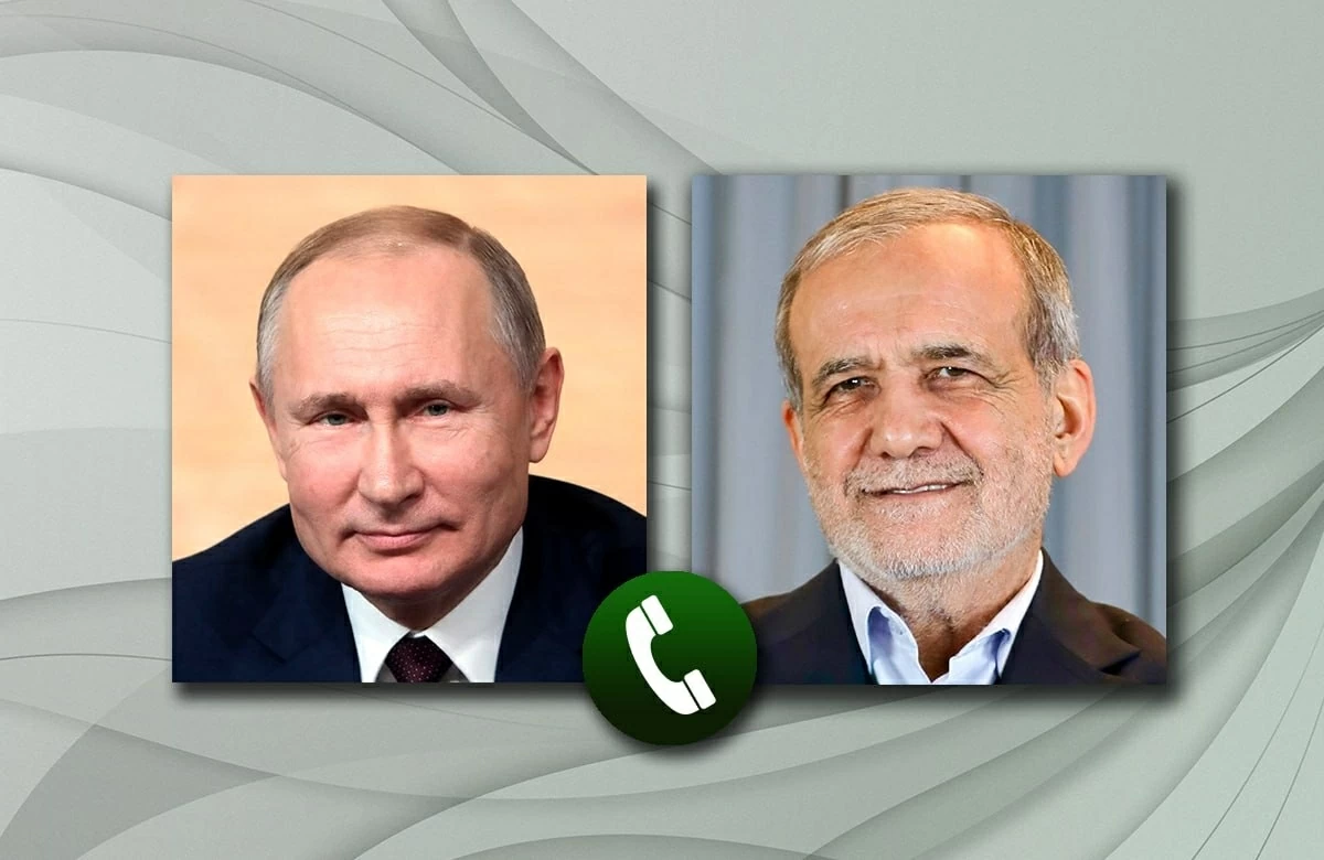 Tổng thống Iran Masoud Pezeshkian đưa ra tuyên bố trong cuộc điện đàm với Tổng thống Nga Vladimir Putin ngày 12/4. (Nguồn: The Israel Times) Tổng thống Iran Masoud Pezeshkian đưa ra tuyên bố trong cuộc điện đàm với Tổng thống Nga Vladimir Putin ngày 12/4. (Nguồn: The Israel Times)