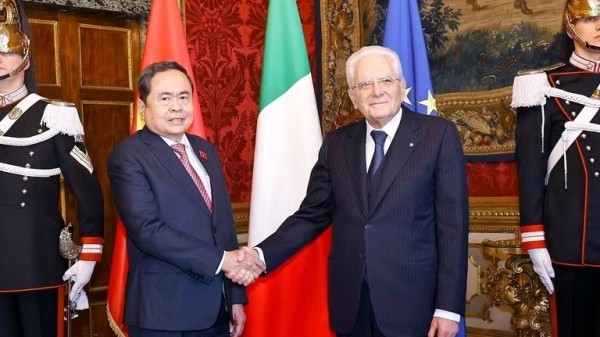 Chủ tịch Quốc hội Trần Thanh Mẫn hội kiến Tổng thống Italy Sergio Mattarella