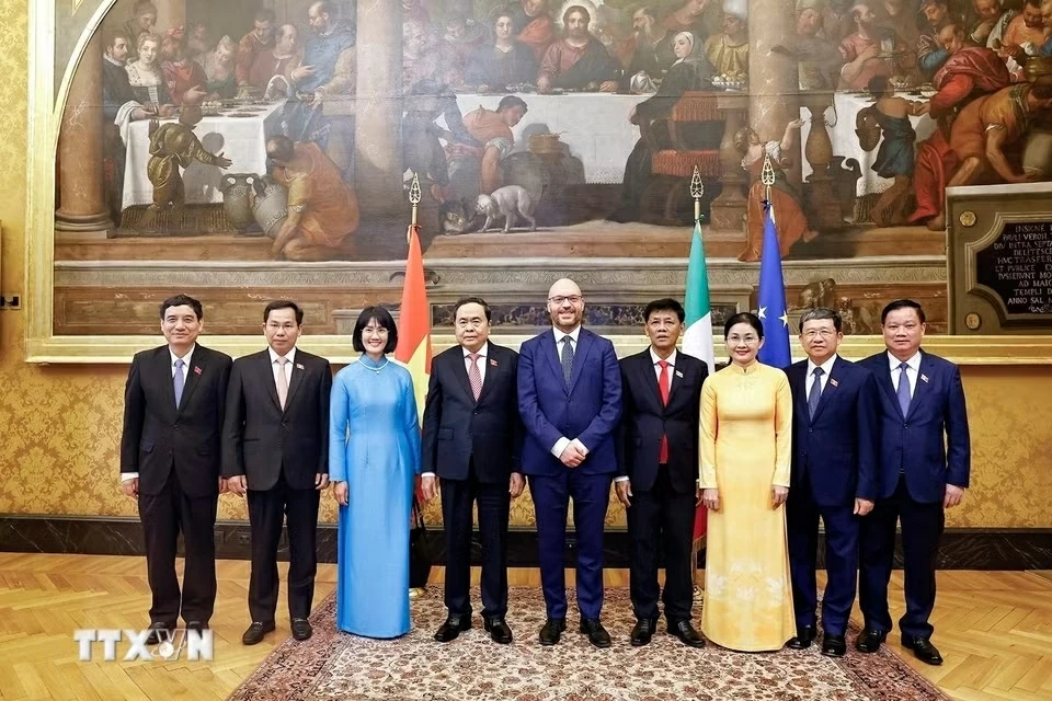 Chủ tịch Quốc hội Trần Thanh Mẫn hội đàm với Chủ tịch Hạ viện Italy Lorenzo Fontana