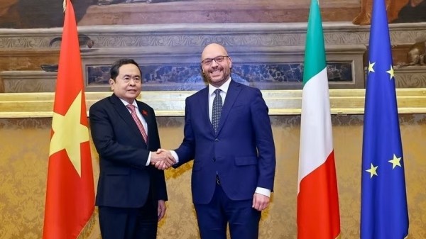 Chủ tịch Quốc hội Trần Thanh Mẫn hội đàm với Chủ tịch Hạ viện Italy Lorenzo Fontana