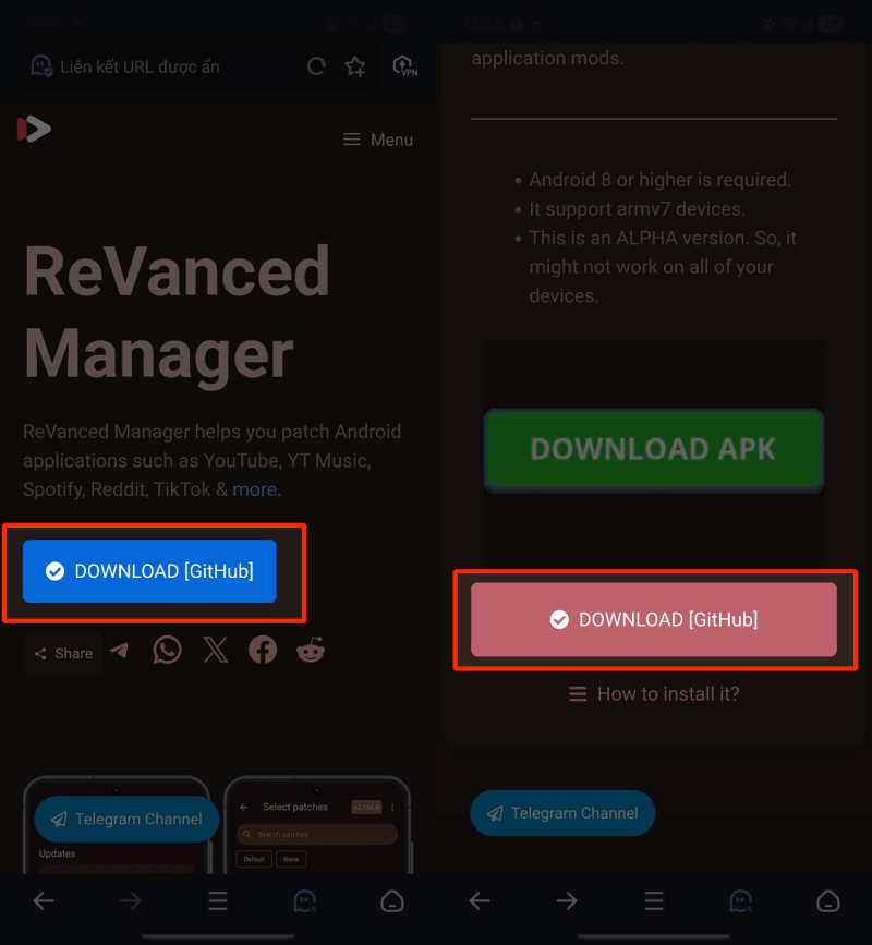 Sau khi có file YouTube ReVanced, bạn cần tải thêm ReVanced Manager.