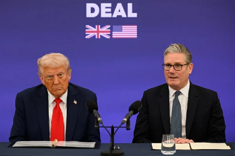 Tổng thống Mỹ Donald Trump và Thủ tướng Anh Keir Starmer tổ chức họp báo trong chuyến thăm cấp nhà nước tới Vương quốc Anh  Getty Images
