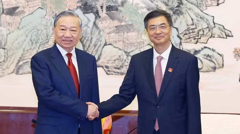 Tổng Bí thư, Chủ tịch nước Tô Lâm tiếp Tổng Bí thư Quảng Tây, Trung Quốc Trần Cương