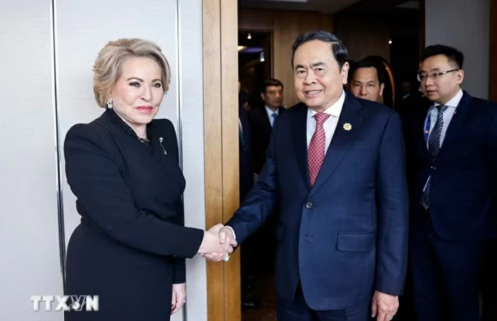 Chủ tịch Quốc hội Trần Thanh Mẫn hội kiến Chủ tịch Hội đồng Liên bang Nga Valentina Matviyenko. (Ảnh: Doãn Tấn/TTXVN) Chủ tịch Quốc hội Trần Thanh Mẫn hội kiến Chủ tịch Hội đồng Liên bang Nga Valentina Matviyenko. (Ảnh: Doãn Tấn/TTXVN)