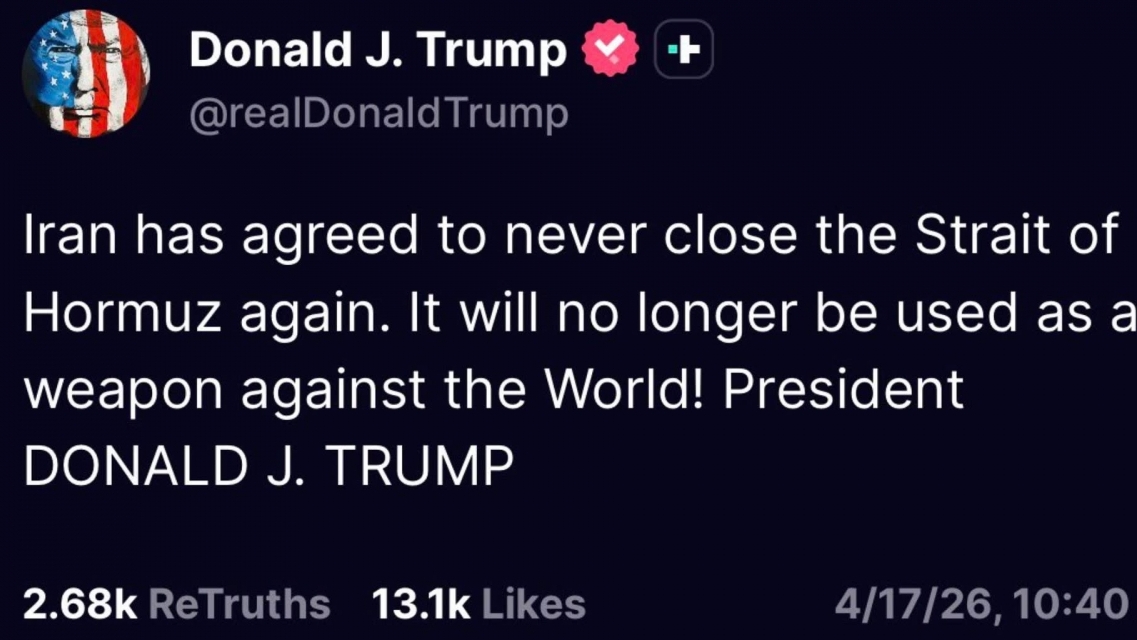 Tổng thống Mỹ: Iran nhất trí 'không bao giờ' phong tỏa lại eo biển Hormuz, NATO 'chỉ là một con hổ giấy'