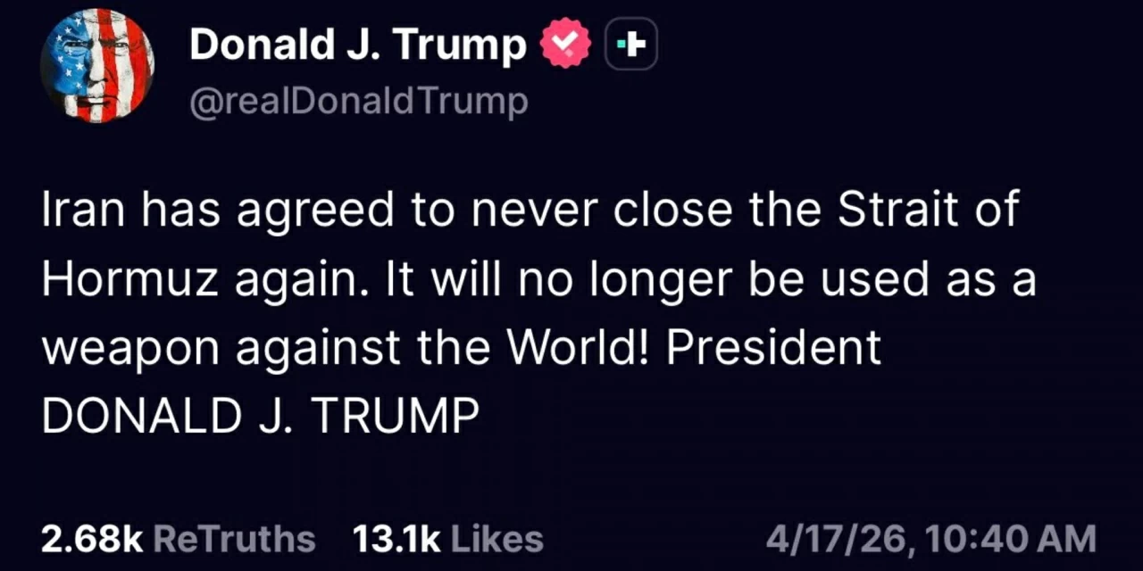Tổng thống Mỹ: Iran nhất trí 'không bao giờ' phong tỏa lại eo biển Hormuz, NATO 'chỉ là một con hổ giấy'