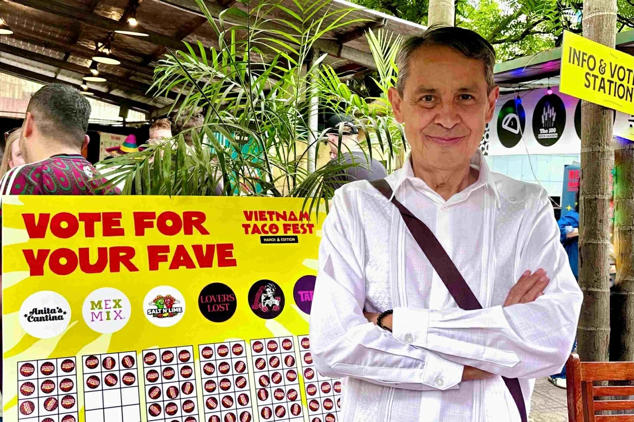 Đại sứ Mexico tại Việt Nam Alejandro Negrín Muñoz chia sẻ về ý nghĩa của sự kiện. (Ảnh: Nhi Vũ)