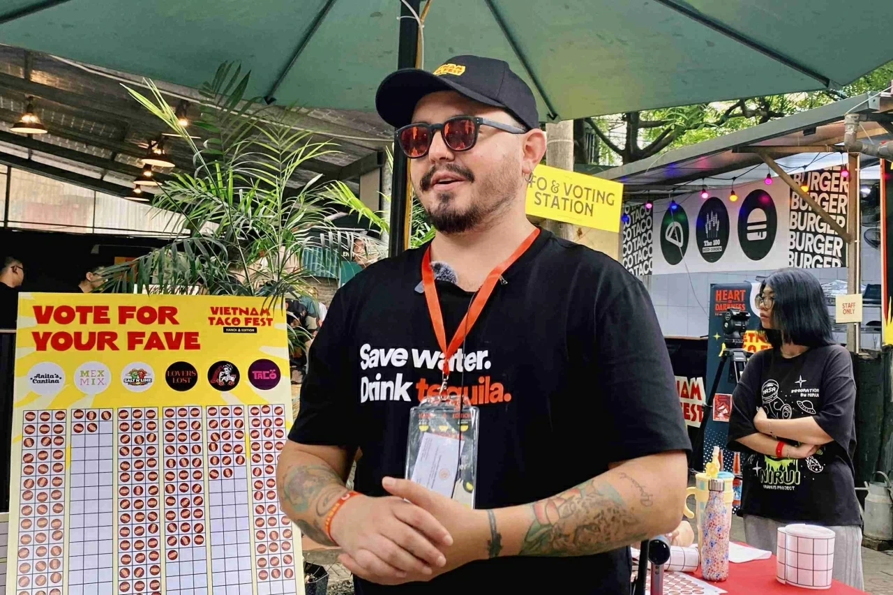 Đại diện Ban Tổ chức Vietnam Taco Fest, ông Octavio Muñoz (Ảnh: Hà Phương)