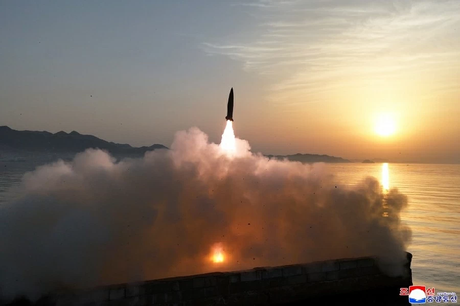 Triều Tiên ra thông báo về vụ thử tên lửa mới. (Nguồn: KCNA) Triều Tiên ra thông báo về vụ thử tên lửa mới. (Nguồn: KCNA)