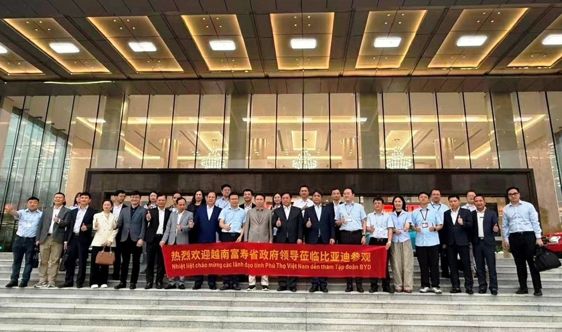 Đoàn xúc tiến đầu tư tỉnh Phú Thọ làm việc với Tập đoàn BYD về hợp tác trong lĩnh vực xe điện và năng lượng mới