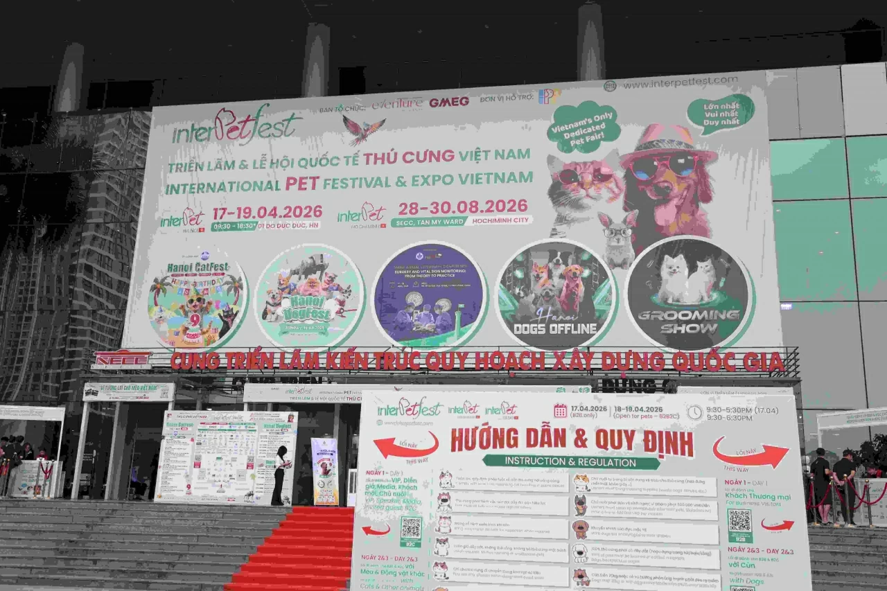InterPetFest 2026 - sự kiện thú cưng quy mô quốc tế lần đầu được tổ chức tại Hà Nội (Ảnh: Ngọc Khuê)