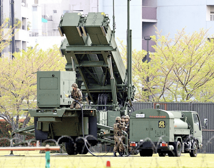 Hệ thống đánh chặn tên lửa Patriot Advanced Capability-3 (PAC-3) được triển khai tại Tokyo, Nhật Bản. (Nguồn: Getty Images)
