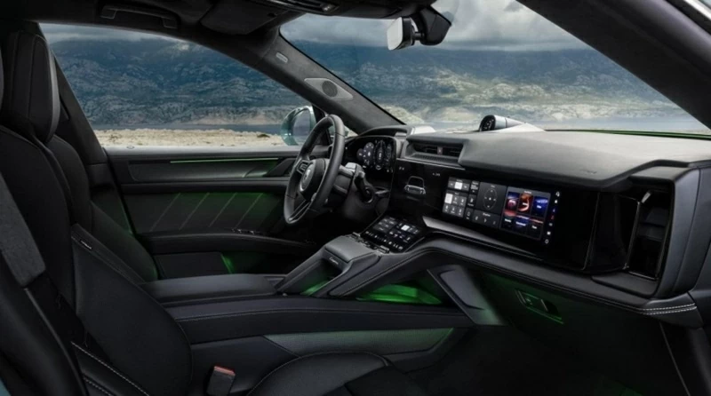 Không gian nội thất Porsche Cayenne bản chạy điện  bước sang kỷ nguyên số hóa rõ nét với hệ thống điều khiển thế hệ mới.