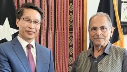 Đại biện Phạm Bình Đàm chào xã giao Tổng thống Timor-Leste José Ramos-Horta