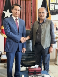Đại biện Phạm Bình Đàm chào xã giao Tổng thống Timor-Leste José Ramos-Horta