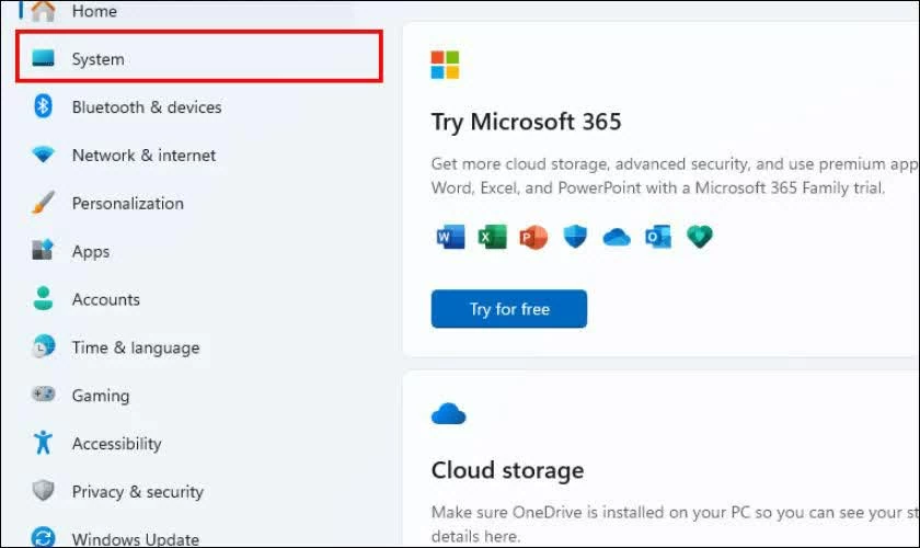 Nhấn tổ hợp phím Windows + I để mở Settings.