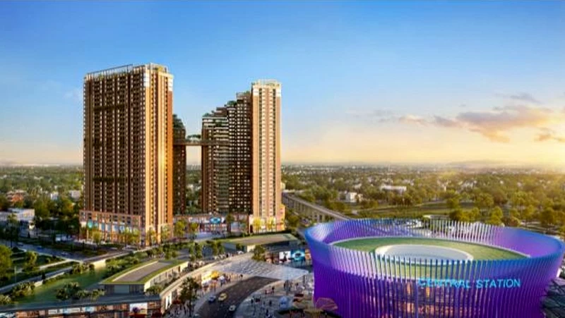 Phối cảnh tổng thể dự án với kiến trúc hiện đại Phối cảnh tổng thể dự án với kiến trúc hiện đại