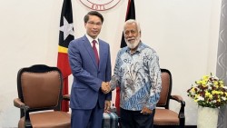 Đại biện Phạm Bình Đàm chào xã giao Thủ tướng Timor-Leste Xanana Gusmão