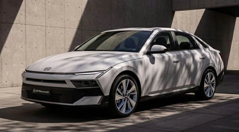 Bản dựng kỹ thuật số thế hệ mới của mẫu sedan Hyundai.