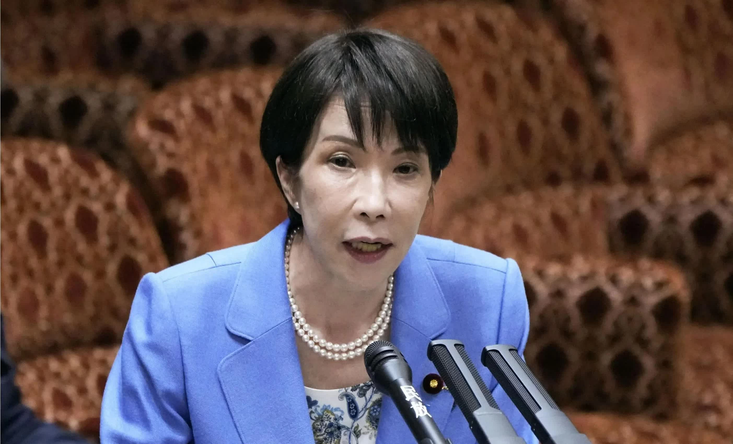 Thủ tướng Nhật Bản Sanae Takaichi phát biểu tại Quốc hội, khẳng định chưa cần kêu gọi tiết kiệm năng lượng. (Nguồn: Kyodo News) Thủ tướng Nhật Bản Sanae Takaichi phát biểu tại Quốc hội, khẳng định chưa cần kêu gọi tiết kiệm năng lượng. (Nguồn: Kyodo News)