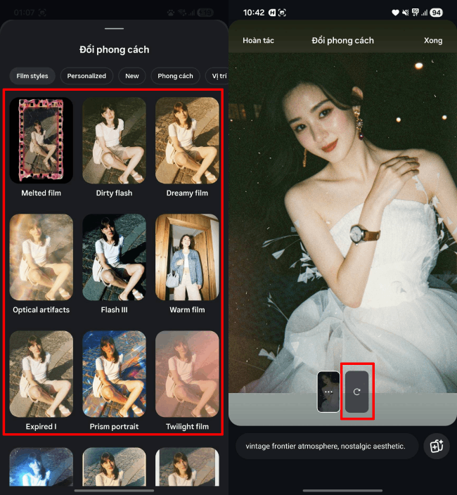 Tìm và chọn hiệu ứng Flash phù hợp với phong cách bạn muốn.