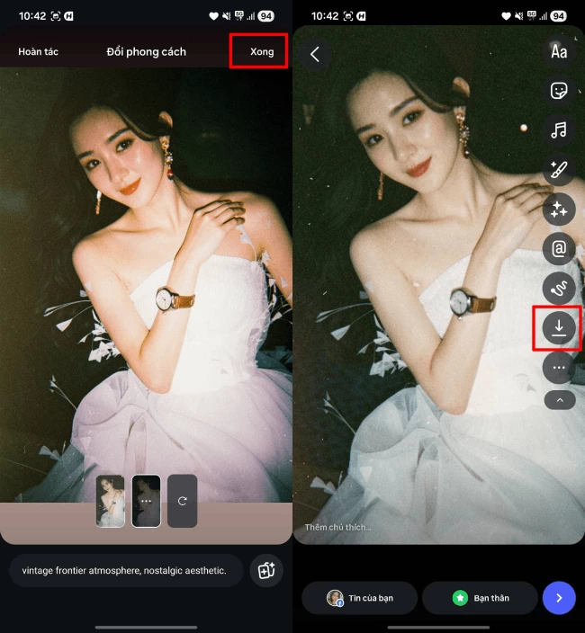 Khi đã hài lòng, nhấn Xong để lưu chỉnh sửa.