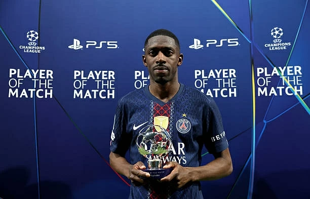 Thăng hoa tại Champions League, Dembele nhận vinh dự đặc biệt từ UEFA