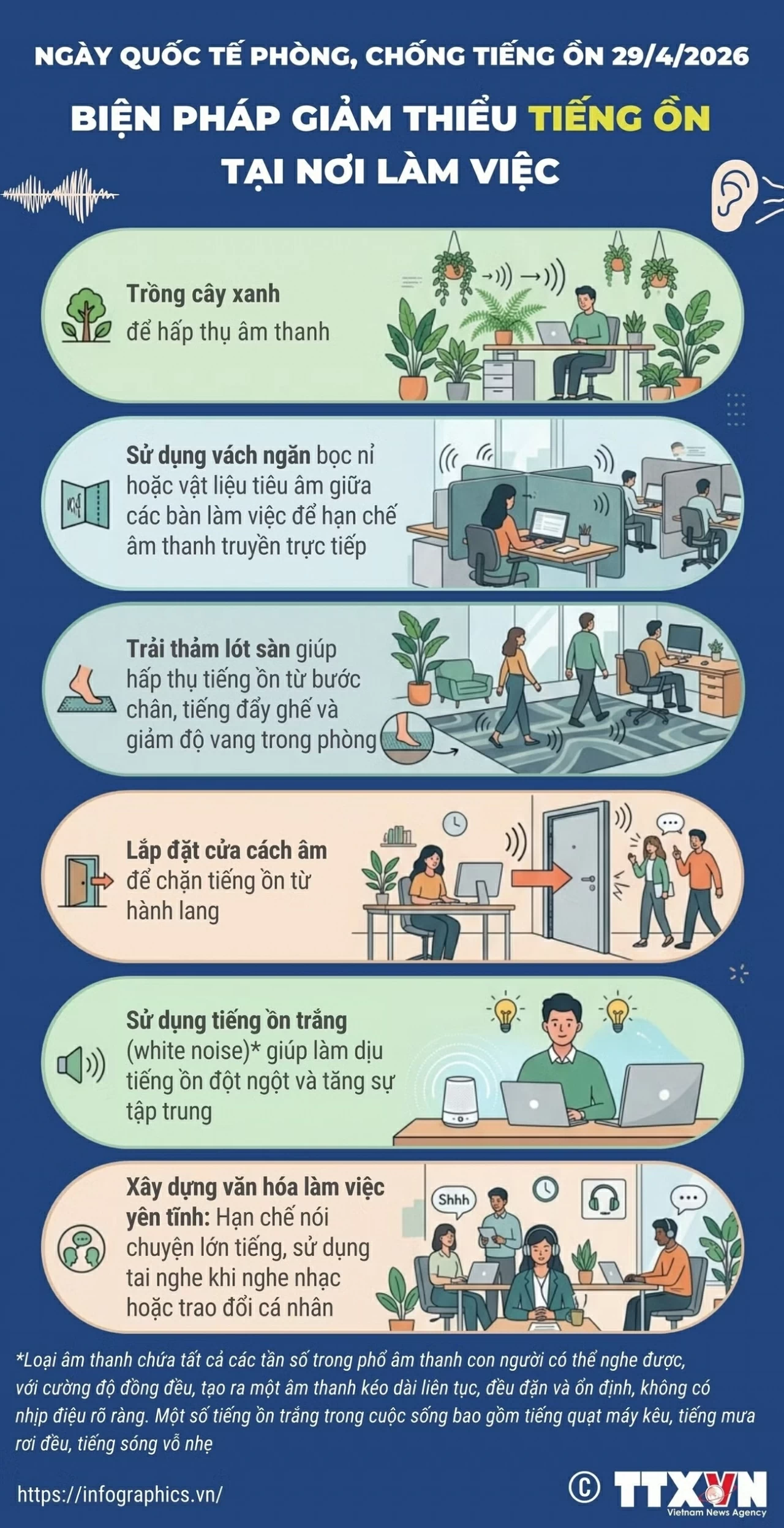 Cách giảm tiếng ồn nơi làm việc đơn giản mà hiệu quả