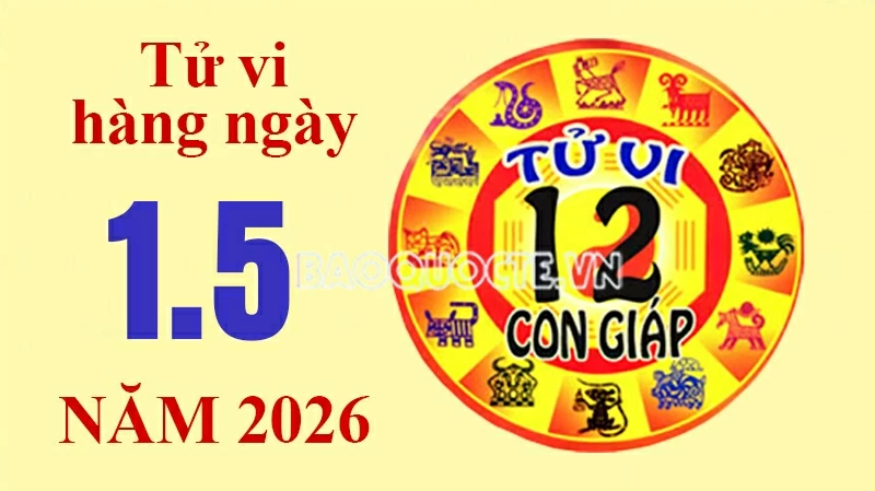 Tử vi hôm nay, xem tử vi 12 con giáp hôm nay ngày 1/5/2026: