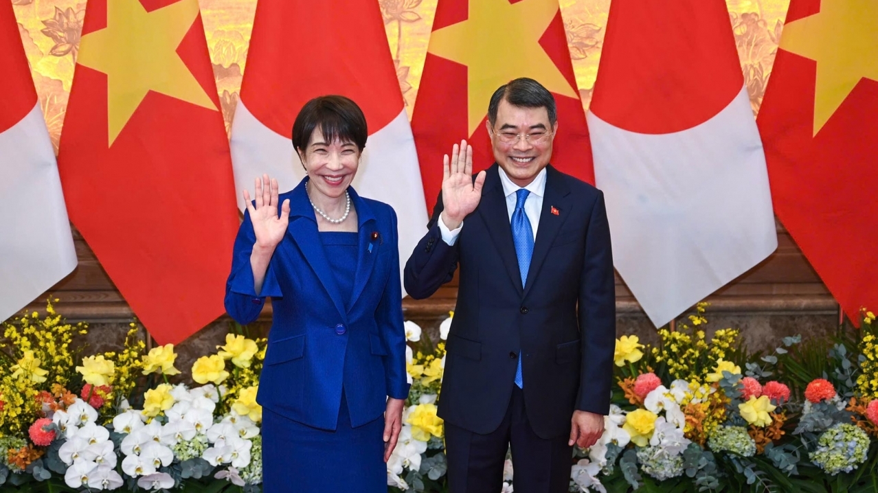 Thủ tướng Lê Minh Hưng chủ trì lễ đón chính thức Thủ tướng Nhật Bản Takaichi Sanae