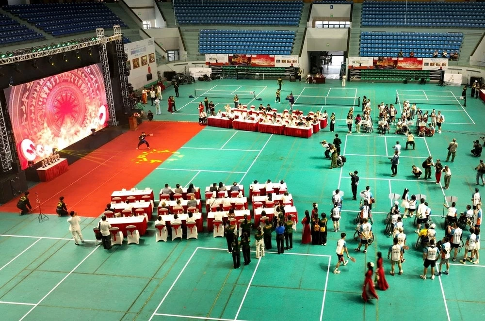 Toàn cảnh lễ khai mạc Giải Para Natuh Pickleball Bắc Ninh 2026. (Nguồn: BTC) Toàn cảnh lễ khai mạc Giải Para Natuh Pickleball Bắc Ninh 2026. (Nguồn: BTC)