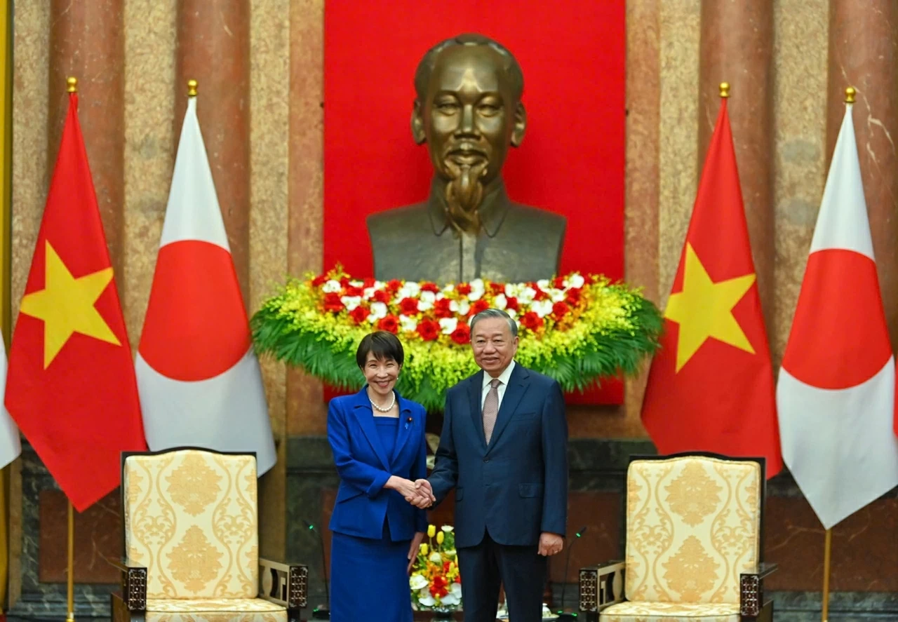 Tổng Bí thư, Chủ tịch nước Tô Lâm đã tiếp Chủ tịch Đảng Dân chủ Tự do, Thủ tướng Nhật Bản Takaichi Sanae. (Ảnh: Thành Long) Tổng Bí thư, Chủ tịch nước Tô Lâm đã tiếp Chủ tịch Đảng Dân chủ Tự do, Thủ tướng Nhật Bản Takaichi Sanae. (Ảnh: Thành Long)