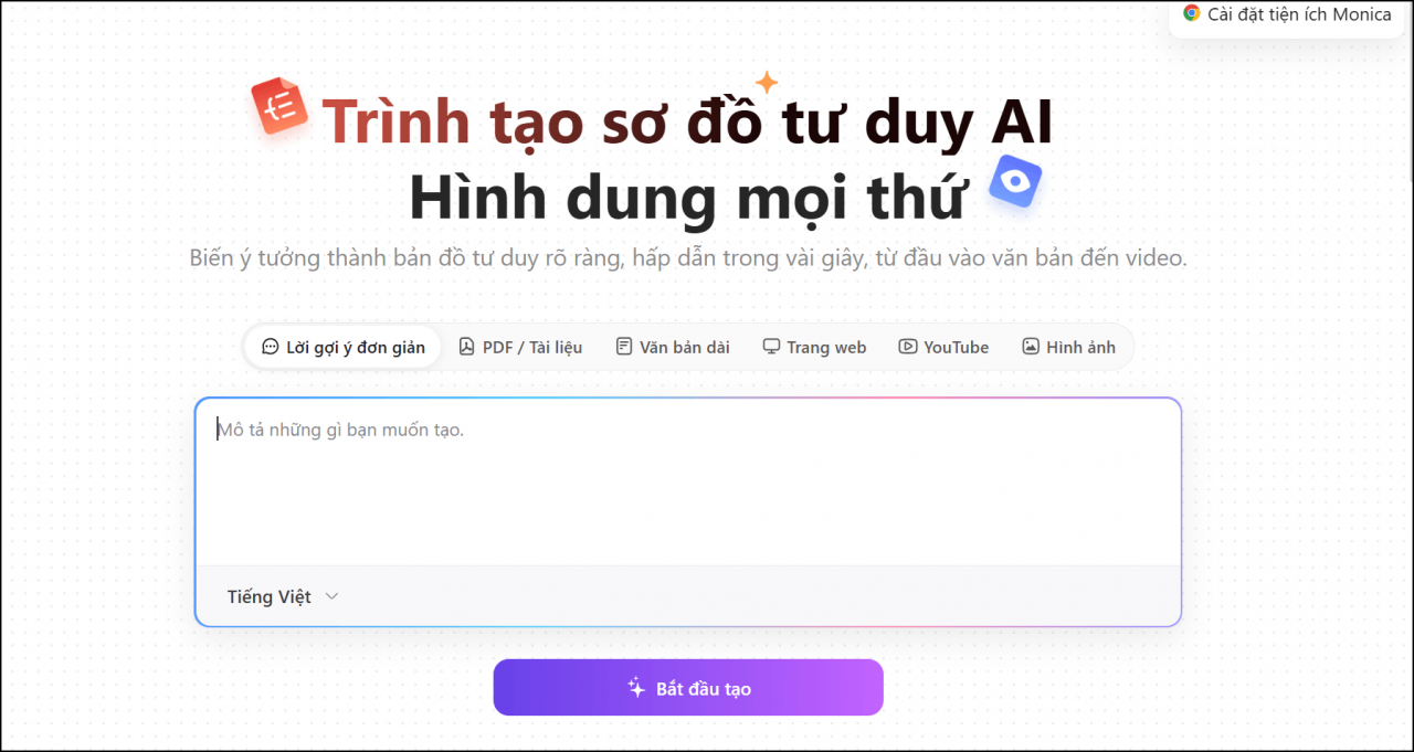 Truy cập vào đường link công cụ tạo sơ đồ tư duy