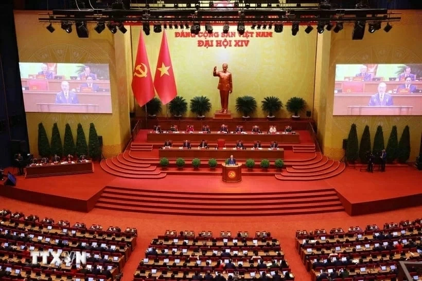 Báo cáo Chính trị tại Đại hội lần thứ XIV của Đảng khẳng định những thành tựu nổi bật sau 40 năm đổi mới, đồng thời định hướng các đột phá chiến lược nhằm đưa đất nước bước vào giai đoạn phát triển mới. (Nguồn: TTXVN)