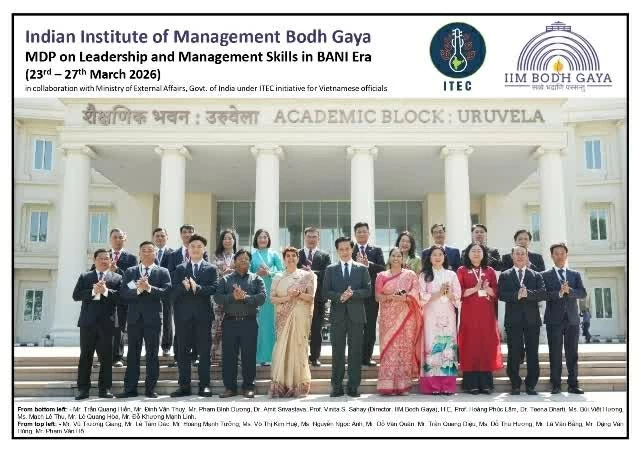 Đoàn đại biểu Học viện Chính trị Quốc gia Hồ Chí Minh tham dự chương trình đào tạo kỹ năng lãnh đạo tại Ấn Độ, tháng 3/2026.
