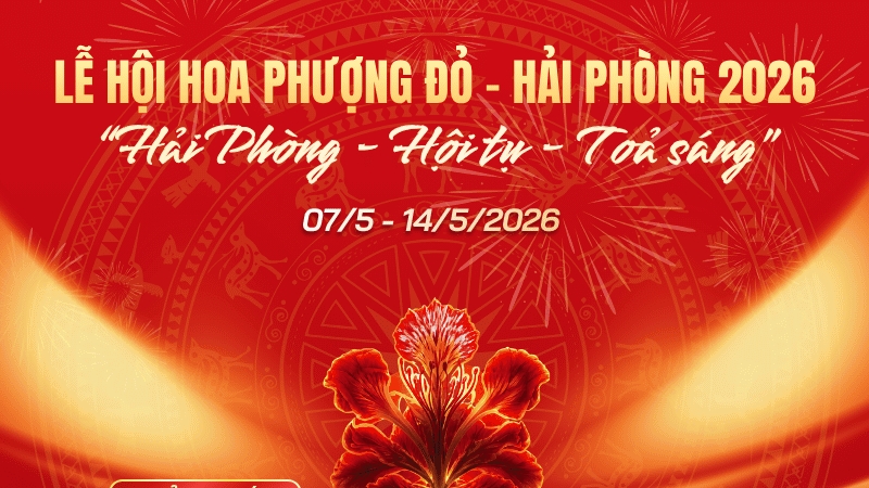Lễ hội Hoa Phượng đỏ 2026: 'Hải Phòng - Hội tụ - Toả sáng'