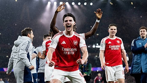 Declan Rice nói gì sau khi Arsenal giành vé chung kết Champions League