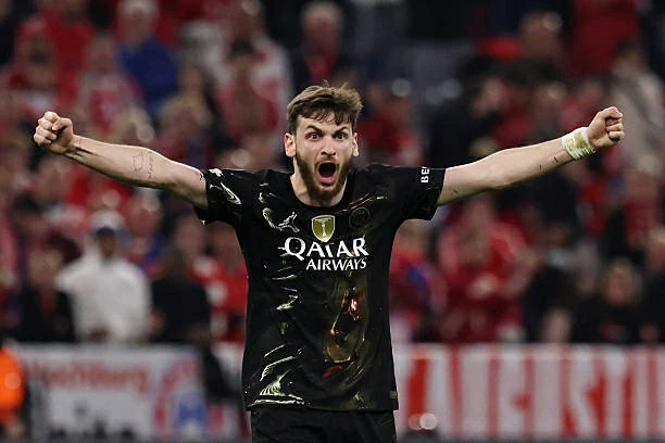 Kvaratskhelia là cầu thủ PSG tham gia nhiều bàn thắng thứ 3 tại vòng knock-out UEFA Champions League (15), sau Dembele (19) và Mbappe (17). (Nguồn: Getty Images)
