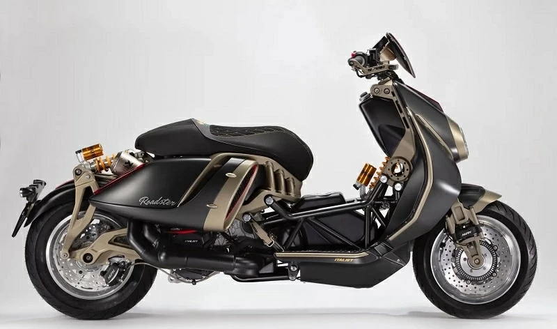 Italjet Roadster 400 Limited Edition nổi bật với thiết kế lộ khung và số lượng sản xuất giới hạn 777 chiếc toàn cầu.