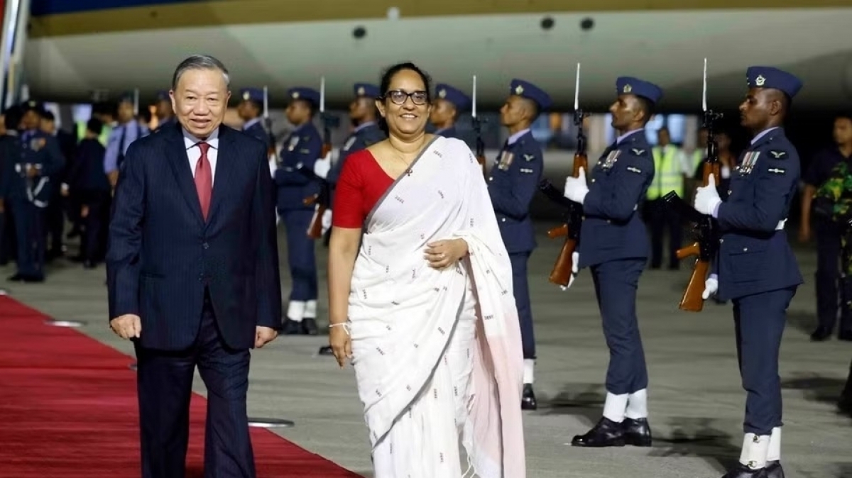 Tổng Bí thư, Chủ tịch nước Tô Lâm bắt đầu chuyến thăm cấp Nhà nước tới Sri Lanka