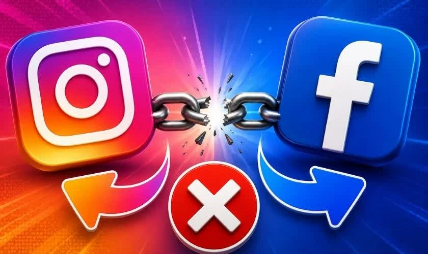 Cách gỡ liên kết tài khoản Instagram với Facebook đơn giản.